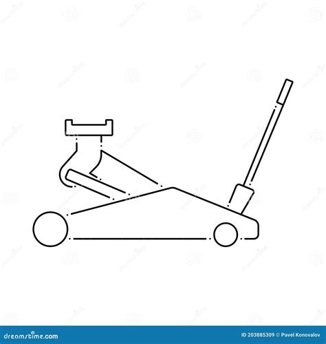 Hydraulic Jack Icon Stock Vector Illustration Of Steel 203885309