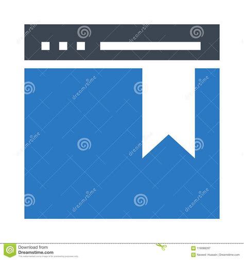 Browser Bookmark Glyphs Double Color Icon Stock Illustration