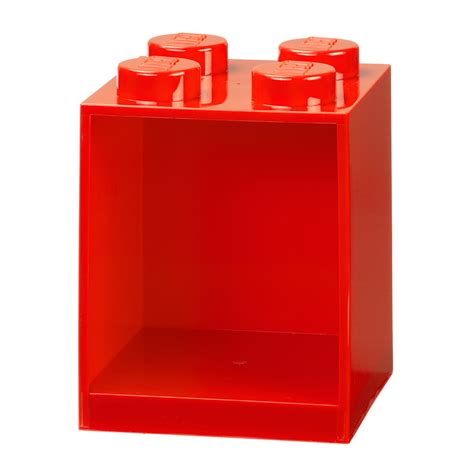 Room Copenhagen Mensola Lego Brick Shelf 4 Rosso Brillante Finnish