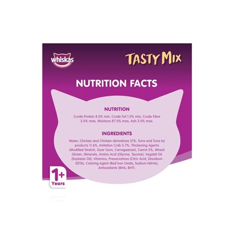 Whiskas Tasty Mix Wet Cat Food For Adults Years With Tuna Crab