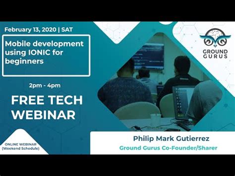 Ground Gurus Free Webinar Mobile Development Using IONIC For Beginners