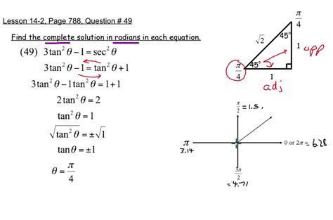 Solved Find The Complete Solution In Radians Of Each Equation 3 Tan 2 θ 1 Sec 2 θ Numerade