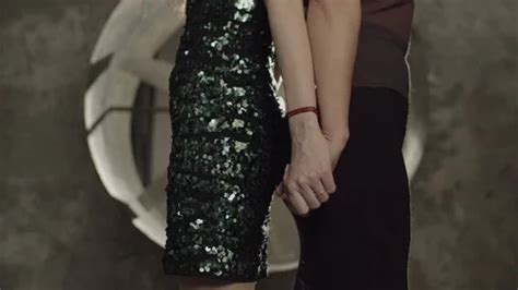 Passionate Lesbian Couple Holding Hands Stock Video Pond