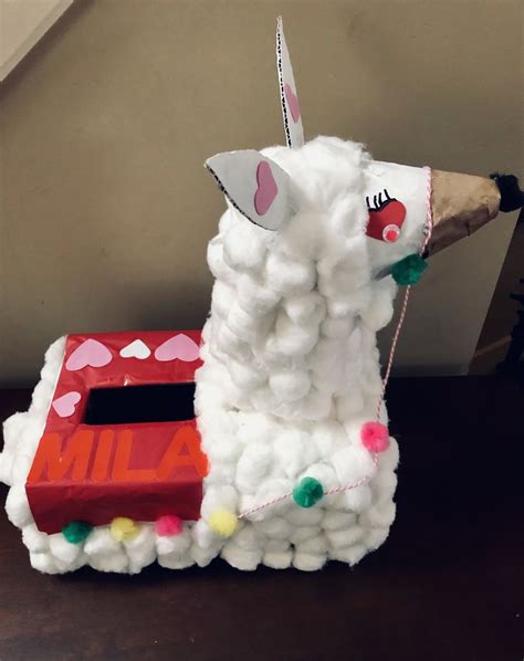 Llama Valentines Day Box Valentine Box