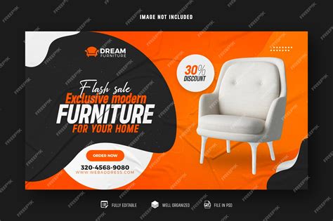 Premium Psd Modern Furniture Web Banner And Header Cover Design Template