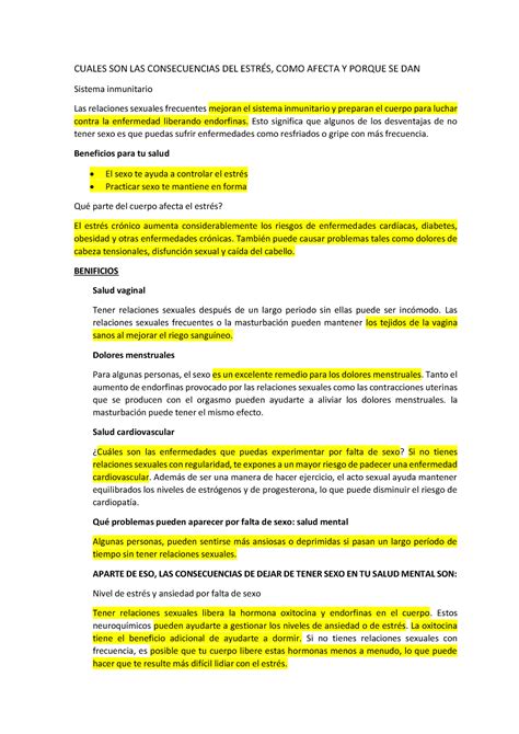 Cuales SON LAS Consecuencias DEL Estrés CUALES SON LAS CONSECUENCIAS