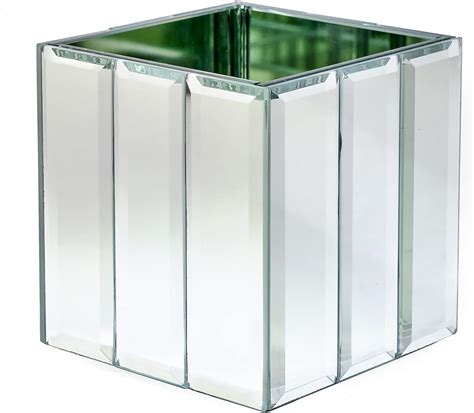 Serene Spaces Living Small Gatsby Mirror Strip Cube Vase