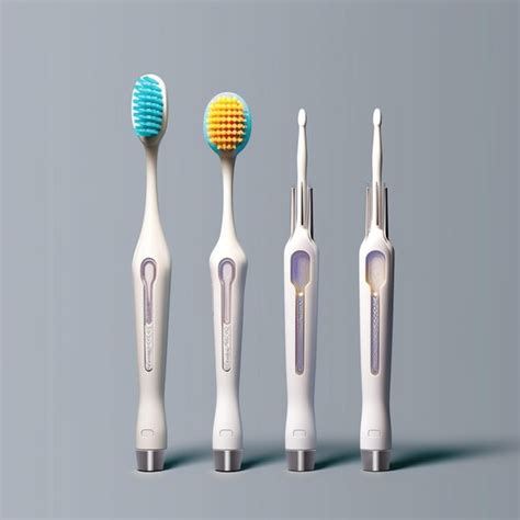 Premium AI Image Three Different Types Of Toothbrushes Are Lined Up