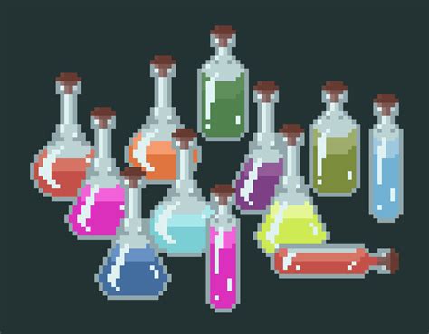 Awesome potion pack release - Colorful Potions by Akannis