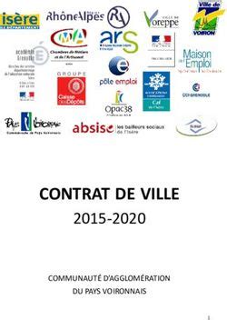 CONTRAT DE VILLE 2015 2020 COMMUNAUTÉ D AGGLOMÉRATION DU PAYS VOIRONNAIS