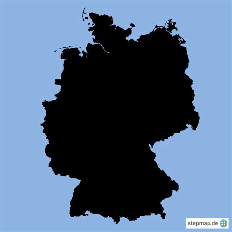 StepMap Vorlage Landkarte für Deutschland