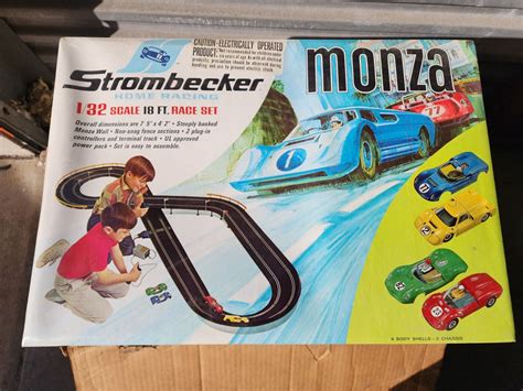 Strombecker Monza Slot Car Racing Set Vintage Race Set New In Box