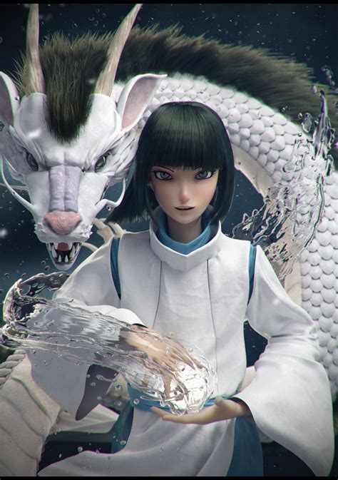 Artstation Haku Spirited Away Mononokenft