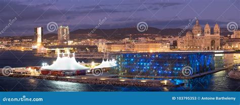 Panoramic View of Marseille Cathedral and MUCEM Editorial Stock Photo ...