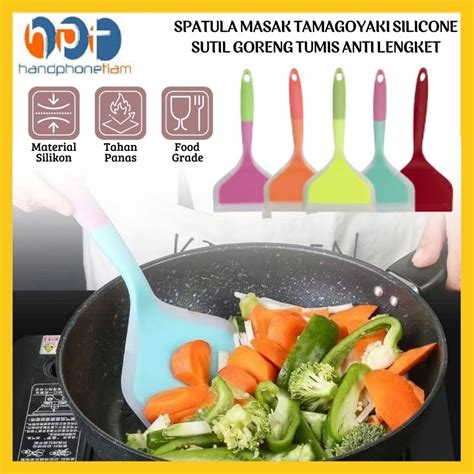 Jual Spatula Masak Tamagoyaki Silicone Sutil Alat Masak Tumis Goreng