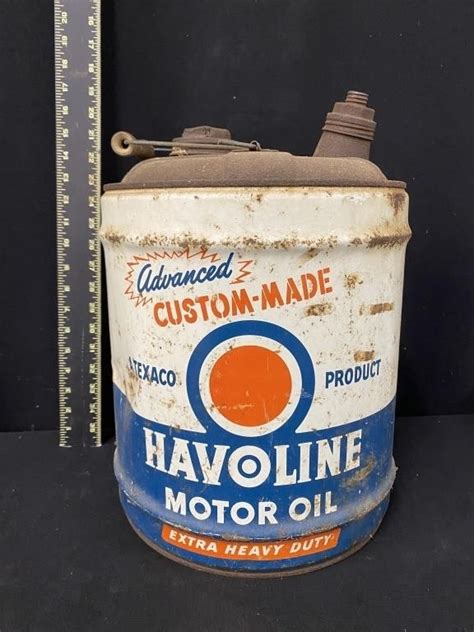 Havoline Texaco Five Gallon Motor Oil Can Live And Online Auctions On