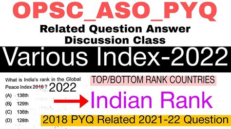 Various Index Report Opsc Aso Pyq Discussion Latest Question