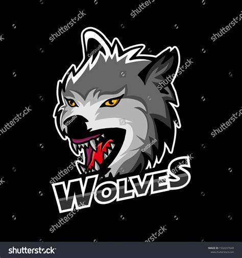 Wolves Mascot Logo Design Vector Modern Stock Vector Royalty Free