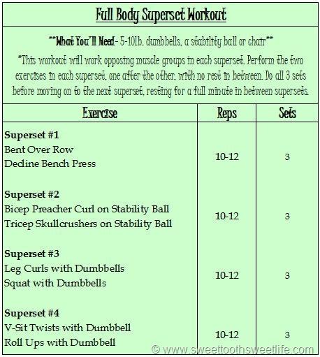 Full Body Superset Workout