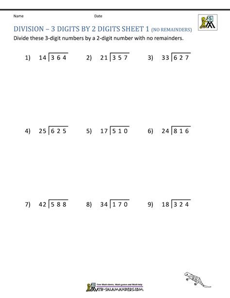 Division Questions For Grade 5