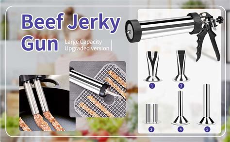 Amazon Large Capacity Stainless Steel Jerky Gun Jerky Shooter 3