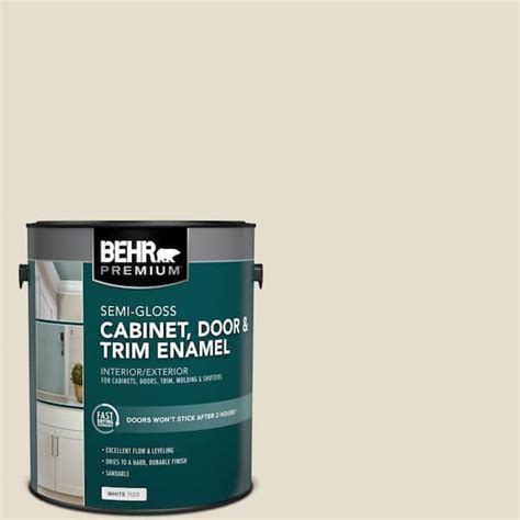 BEHR PREMIUM 1 Gal MQ3 40 Varnished Ivory Semi Gloss Enamel Interior