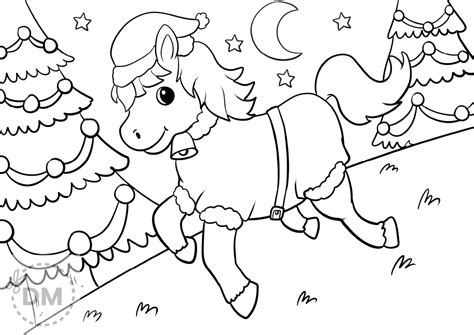 Christmas Horse Coloring Pages - 3o5umhjs5