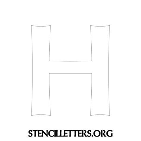 4 Inch Free Printable Individual 20 Elegant Uppercase Letter Stencils Stencil Letters Org