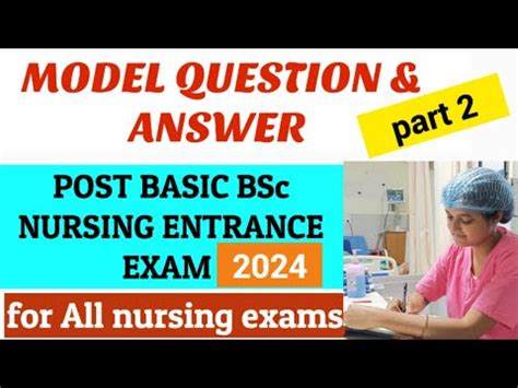 Model Question Paper II Post Basic Bsc Nursing Entrance Exam II All