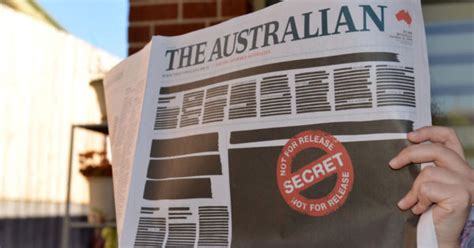 Australian Newspapers Redacted Their Front Pages for Press Freedom