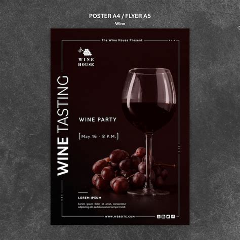 Free Psd Wine Poster Template