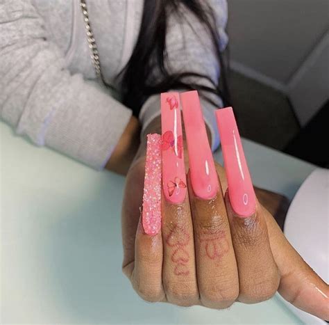 Claws Pin Kjvougee ‘ 💕 Pink Acrylic Nails Bling Acrylic Nails Nails