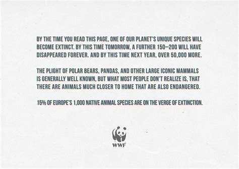 WWF Campaign - Europe's Endangered Species | Behance