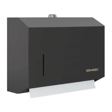 Genwec Small Black Paper Towel Dispenser Sanitary Supplies