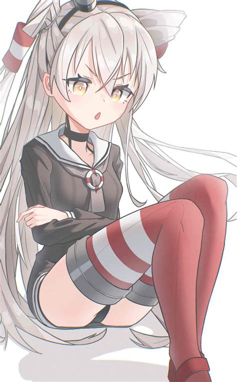 Fondos de pantalla Amatsukaze Kancolle Colección Kantai pelo blanco