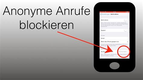 Anonyme Anrufe Beim Iphone Blockieren Youtube