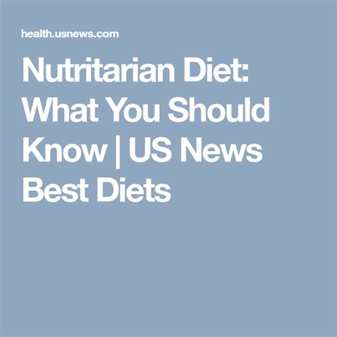 Nutritarian Diet What You Should Know Us News Best Diets