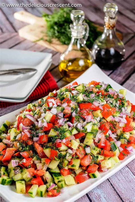 Salad Shirazi Persian Tomato Cucumber Salad The Delicious Crescent