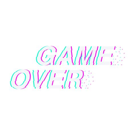 Game Over Pixel Vector Design Images Glitch Game Over Vector Glitched