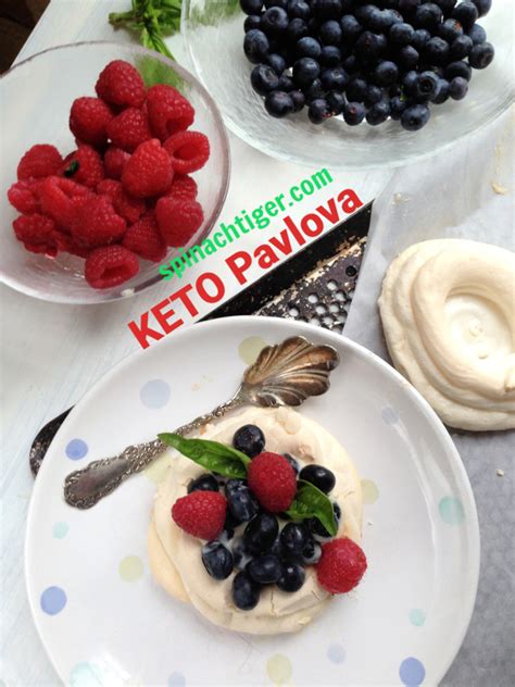 Sugar Free Keto Pavlova Cups Spinach Tiger