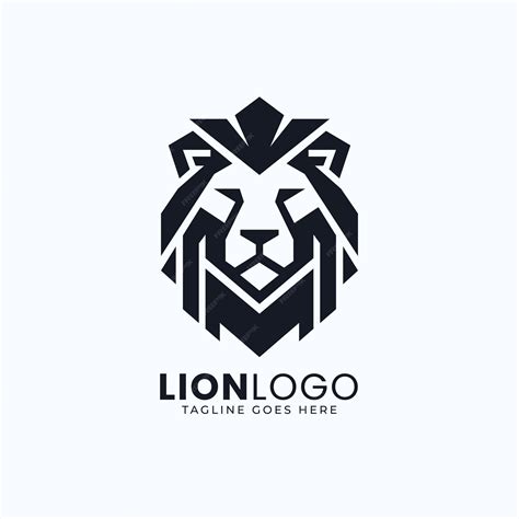 Premium Vector Minimall Lion Head Logo Design Template Geometric Lion