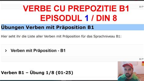 Verbe Cu Prepozitie La Germana Pentru B1 Episodul 1 Examen Goethe Telc