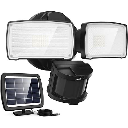 LEPOWER 1600LM LED Solar Security Lights Motion Outdoor Solar Motion