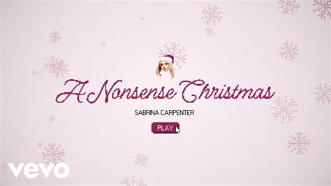 Sabrina Carpenter A Nonsense Christmas Lyric Video YouTube Music