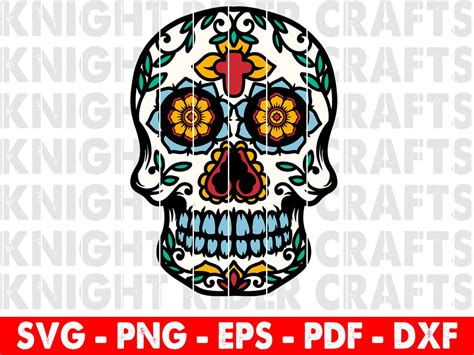 Sugar Skulls Svg Cut Files Candy Skull Dxf Sugar Skulls Etsy