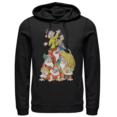 Disneys Snow White Seven Dwarf Stack Mens Hoodie