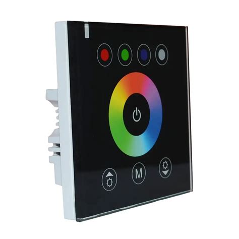 Touch Panel LED Dimmer Switch Wall Mounted Controller For RGBW LED