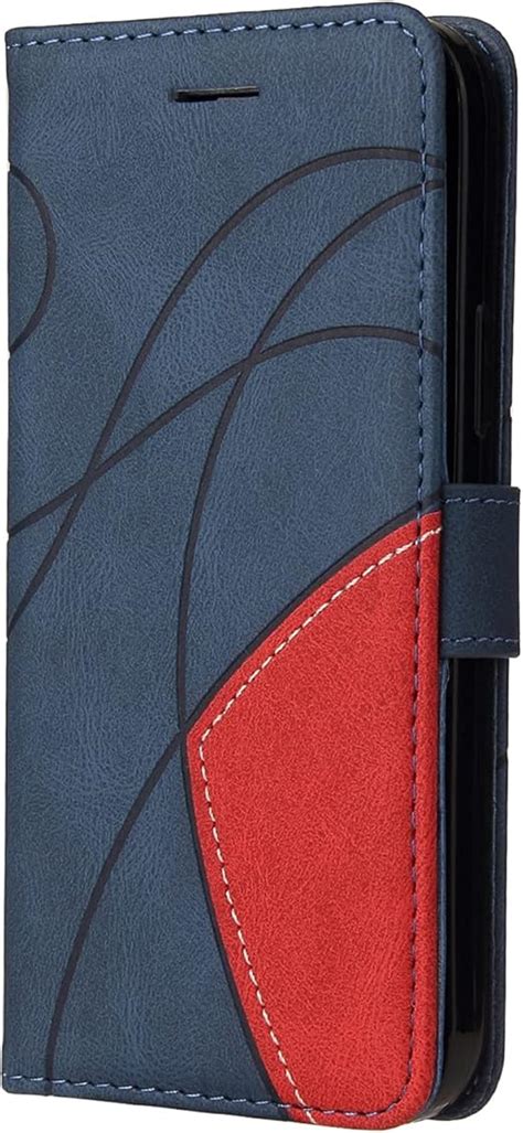 Oppo A17 Case Geometric Shockproof Wallet Case Pu Leather With Card