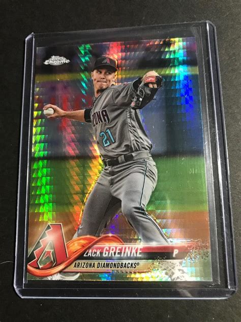 2018 Topps Chrome Prism Refractor 156 Zack Greinke For Sale Online