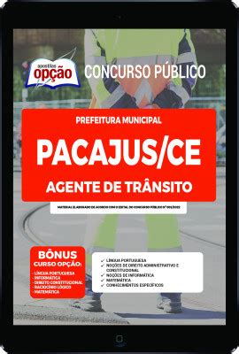 Apostila Prefeitura de Pacajus PDF Agente de Trânsito 2023 Download